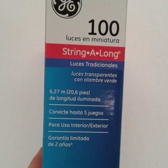 GE String A Long 100 Miniature Multicolor Lights Green Wire Indoor Outdoor Use - Picture 2 of 5